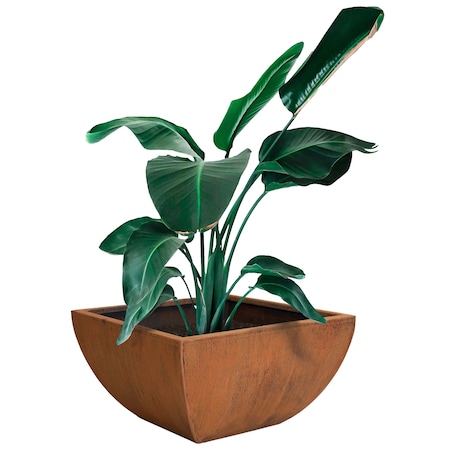 The Outdoor Plus 30 x 30 Tuscon Corten Steel Planter OPT-PTSS30